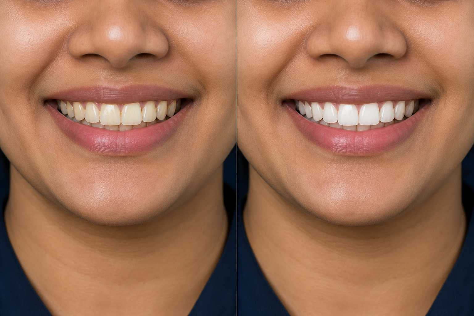 Representative teeth whitening result